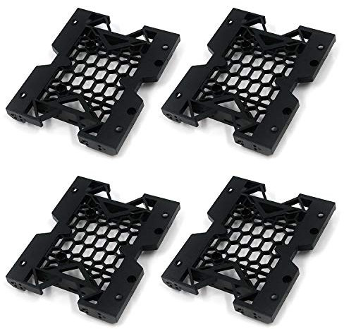 Quluxe 2.5'' or 3.5'' to 5.25'' SSD HDD Mounting Bracket, Internal Hard Disk Drive Bays Holder Adapter for PC with Screws (Pack of 4)