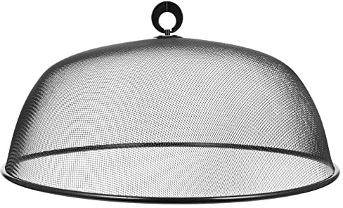 DOITOOL Tortenglocke Metallgitter-Lebensmittelzelt: Runder Lebensmittelteller Netzschirm Wiederverwendbar Outdoor-Picknicknetz Kuchenkuppeln Schutz für Küche Party Grill Kuchenglocke