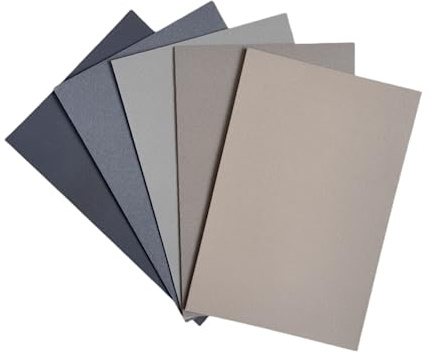 MAIMOUFIN Carta abrasiva per pastello, confezione da 5 fogli con 2 matite pastello al carbone morbido (nero e bianco). Carta vetrata di piccole dimensioni per pastelli morbidi, a olio, carbone (27,2 x