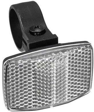 QUARKZMAN Fahrrad Reflektoren Vorne und Hinten Fahrrad Reflektor hinten Weiß, Kunststoff, Frontreflektor Rückstrahler 24mm