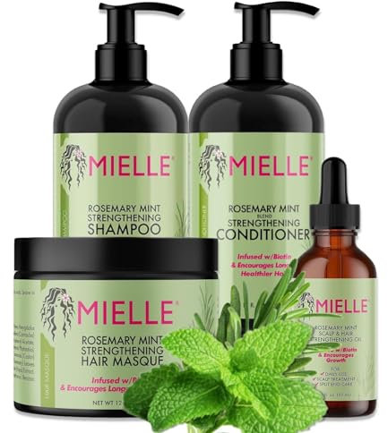P-Beauty 4er Set Rosmarinöl, Shampoo, Conditioner & Haarmaske mit Biotin, Haarwachstum Haarpflege, Kopfhautpflege - Shampoo, Spülung, Haaröl, Haarkur - Pflegeshampoo, Haarspülung, Öl für Haare