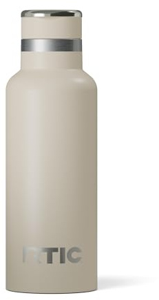 RTIC 16oz Journey Water Bottle Ceramic Lined Metal Stainless Steel Vacuum Insulated, BPA Free, Reusable, for Water, Hot and Cold Drinks, Travel, Sports, Camping, Beach