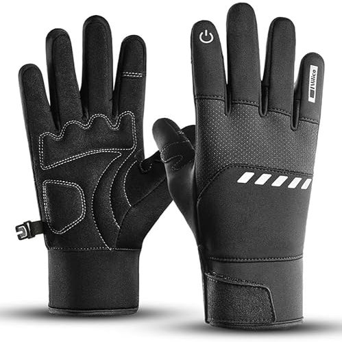 Vilico Guantes Invierno Hombre Guantes Moto Hombre Guantes Bicicleta Invierno Mujeres Guantes Deporte Termicos Tactiles Movil para Ciclismo, Running, Conducir, Ski
