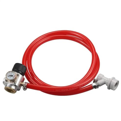 birra fatta in casa Produzione di birra Mini regolatore di gas CO2 Tr21.4 include gruppo linea di gas rosso, disconnessione del gas con blocco a sfera per erogatore di fusti di serbatoi di soda