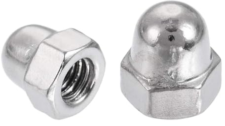 TA-VIGOR M4 Acorn Hex Cap Nuts, 12pcs Stainless Steel Hex Nuts with Dome Head, Decorative Nut Caps for Bolts and Threaded Rods