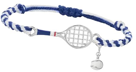 Bracelet réglable bleu élégant créatif pour les joueurs de tennis et les amateurs actifs, confortable et sécurisé, bracelet de raquette de tennis réglable bleu, One Size, Comme décrit