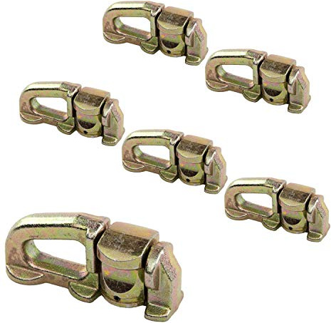 Aluminum Track Tiedown Fitting 6,500 lb Tiedowns 6-Pack - No Ring
