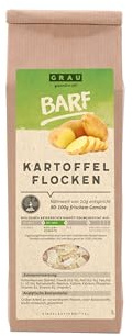 GRAU Torkade grönsaker för BARF-utfodring för hundar, potatisflingor, tillskottsfoder för hundar, originalprodukt, 1-pack (1 x 150 g)