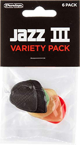 DUNLOP - PVP103 Médiators Variety Pack Jazz, 6 médiators