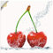 ARTland Wanddeko Wandtattoo selbstklebende Vinylfolie 70x70 cm Lebensmittel Obst Kirsche Wasser Früchte Modern T5SO
