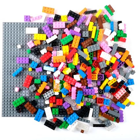 Strictly Briks Premium 12 Color 336 Piece Loose Building Brik Set with Baseplate - Compatible with LEGO Blocks, Compatible with LEGO Base Plates