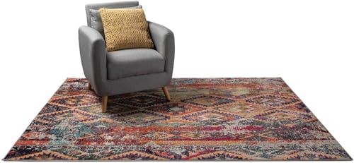 benuta Nest Vintage Teppich Casa - Mehrfarbig 80x150 cm - Teppich für Wohnzimmer, Schlafzimmer und Flur - Pflegeleicht - Fußbodenheizung Geeignet