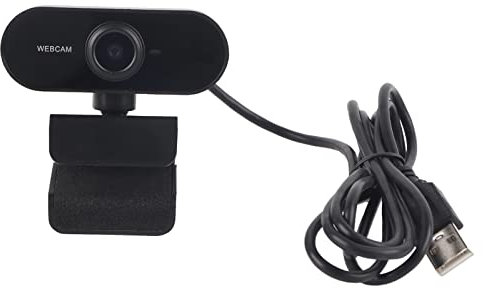 Cámara para PC con micrófono, cámara para computadora Full HD de 4MP, cámara de cámara web USB de 4 grados de rotación de PC para transmisión en vivo/clase neta/video conferencia/red en vivo(Negro)