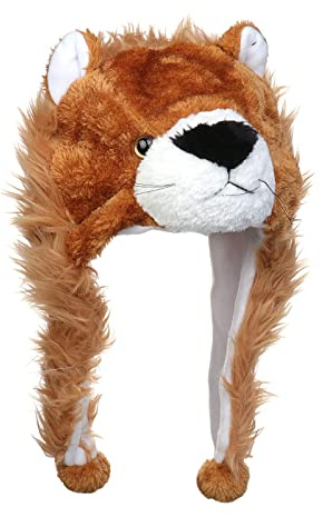 JK Home Funny Plush Animal Hat, Headwear Cartoon Hats, Soft Warm Novelty