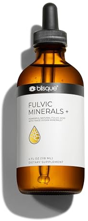 Blisque – Natural Trace Mineral Drops Supplement with Fulvic Acid and Humic Acid | for Detox, Cleanse, Immune Support, Brain Booster, Alkaline Hydration, and Energy | Contains Electrolytes | 4 Ounce