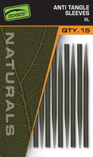 Fox Naturals Anti Tangle Sleeves XL - 15 Tubes zum Karpfenangeln, Gummischlauch, Gummitubes