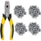 MUYIRTED Drahtkäfig-Schnallen-Clips Und Zangen-Set, 1200 Stück Clips, Metallschnallen-Clip Für Für Haustierkäfige Aus Metall, Stacheldraht, Gartenpflanzen Draht-Klettergerüste