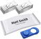 FIVAVA 15 STÜCK Namensschilder für Kleidung, Namensschild mit 2 Starkem Magnet, Namensschilder Magnet mit Papiereinschub, Transparent Magnet Namensschilder,modisch gewölbt, 75 x 32 mm, Silber
