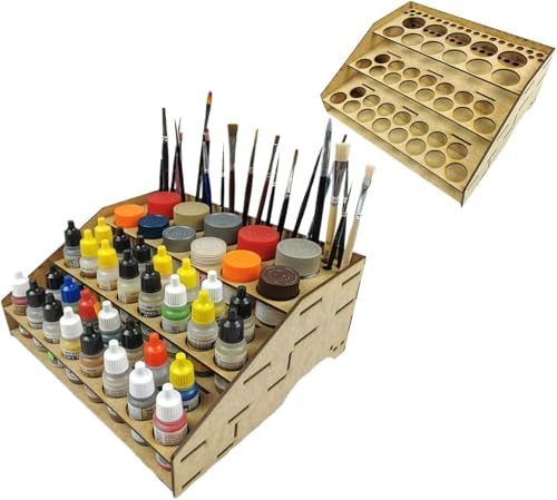 HobbyHold Organizer per modellismo – Porta attrezzi e colori – Supporto colore Citadel – Tablet op Model Organizer per colori – Organizzazione dei colori – Porta pennelli