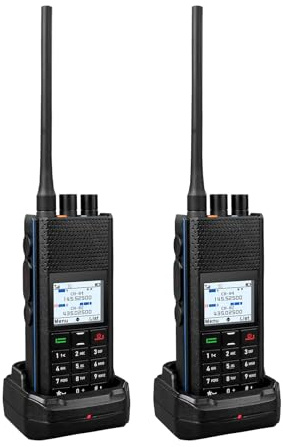 Retevis Ailunce H1 DMR Walkie Talkies, Talk Alias ​​Radiokommunikation, Seamless Interactions, APRS/GPS, 50w kontakt, 2900mAh batteri, Dual Band Ham Radio for Emergency Rescue (2 st)