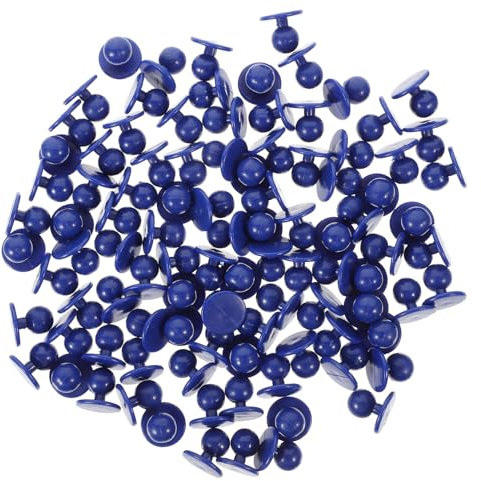 Homoyoyo 100 Stück Kochknöpfe Aus Kunststoff - Runde - Halb Gewölbte Druckknöpfe in Blau Für Jacken Und Kochkleidung Ideal Als Ersatz Für Dekorative Accessoires
