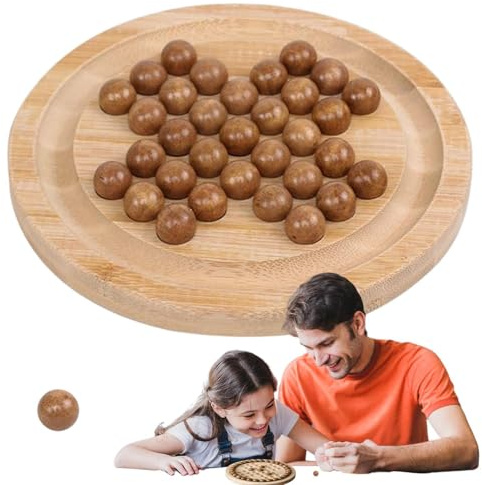 Tablero de Solo, Juego de Perlas de Madera para Les - Juego de para Solteros para la Capacidad del Cerebro - TEASERS Brain Portable Toy