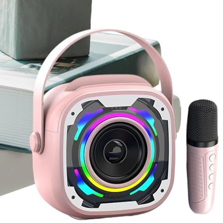 Haut-Parleur Portable avec Microphone, Machine à karaoké, Combo de Haut-Parleur Microphone, Boombox EXTÉRIEUR, Small Subwoofer, Saning Devices pour Les Smartphones
