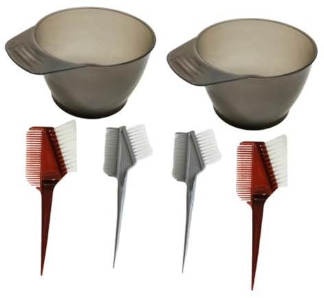 NIYANGLE 6 Pezzi Ciotole e Pettini per Strumenti per Parrucchieri Materiale Facili e Riutilizzabili per Domestico Colore Casuale
