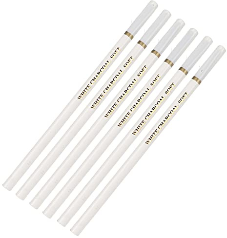 Wakects Juego de Lápiz de Carbón, Lápices de Carbón, Medio Suave y Duro, Núcleo de 4 Mm, Ideal para Papel Oscuro o de Color, y También Se Puede Usar con Otros Medios de Pintura