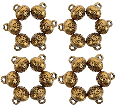 Cabilock 50 Botones Metálicos Redondos para Coser Cheongsam y Hanfu, Cierre Seguro, Tamaño, Pack de 50 Unidades para Ropa Tradicional China y Accesorios de Costura