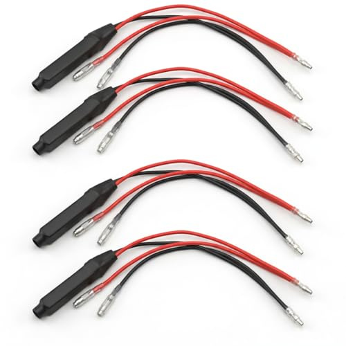 Zutflap 4 Piezas Resistencias de Carga LED 12V 10W Resistencia Motocicleta LED Señal de Giro para Motocicleta Scooter Quads Cruceros Indicador Fix Error Flash Controller Fácil Instalación