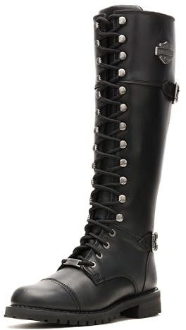 Harley-Davidson Women's Beechwood 15-Inch Motorcycle Boots D83856 (Black, 9.5)