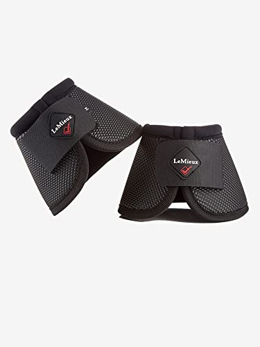 LeMieux Ballistic Overreach Horse Boots - Over Reach or Bell Boots for Horses - Protective Gear and Training Equipment - Equine Boots, Wraps & Accessories (Black - Large)