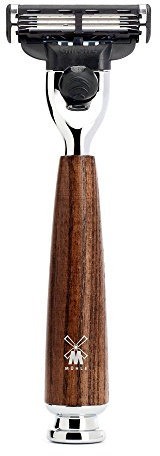 MÜHLE Nassrasierer - Rytmo Serie - kompatibel mit Gillette-Klingen - dunkles Eschenholz