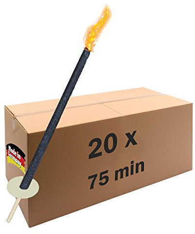 Flambeaux torches 75 min randonnée de camp, Unité, livraison 20, torches de cire