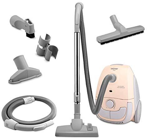 Zelmer ZVC231P, cylinderdammsugare, rörmaterial: Metallhjul: Plast, grå, rosa, 800 W, 2 liter, 78 decibel