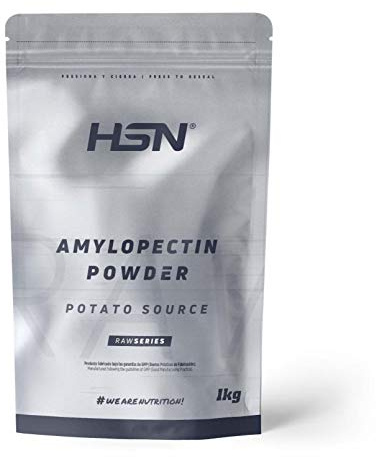 Amilopectina de Patata de HSN | Sin Sabor 1 Kg = 20 Tomas por Envase 100% Carbohidratos Complejos, 0% Azúcares, Bajo Índice Glucémico, Fácil Digestión | No-GMO, Vegano, Sin Gluten