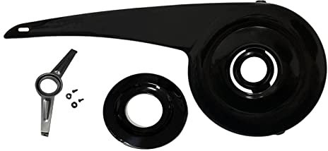 Universal-Fahrrad-Kettenschutz, 32T, 34T, 36T, 38T, einfach zu installieren, Fahrradkettenschutz, Fahrradkettenschutz, Abdeckung für Fahrrad, Straße (schwarz + Deckel)