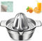 Zitruspresse, Manuelle Saftpresse aus Edelstahl, Zitronensaftpresse mit Behälter 400 ml, Haushalt Klein Lemon Squeezer Citruspresse Graperuit Press Orangenpresse, Stark Robust & Spülmaschinenfest