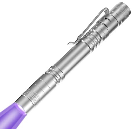 COSOOS UV-Taschenlampe, Schwarzlicht, Mini-Stiftlicht mit 395 nm UV-Schwarzlicht, wasserdichtes Haustier-Urin-Detektor-Licht für Hund/Katze, trockene Flecken, Harzhärtung, Bettwanzen