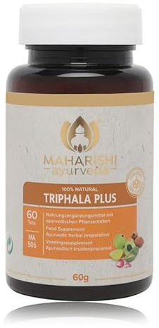 Maharishi Ayurveda Triphala Plus 985mg MA 505 Nahrungsergänzungsmittel mit ayurvedischen Pflanzenteilen, 60 Tabletten, 1er Pack