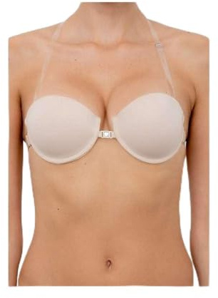 Infiore Reggiseno Push-Up Multifunzionale 2014 – con Ferretto, Apertura Frontale, Spalline Staccabili e Accessori Schiena Nuda(Natural,2B)