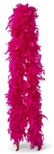 Runesol euchtend Rosa Federboa, 50 Gramm Truthahnfedern, Halloween Kostüm Damen, 1,8 m, Boa für Partys, Junggesellinnenabschiede, Faschingskostüme, Konzert Accessoires, Pride, LGBT Paraden Federschal