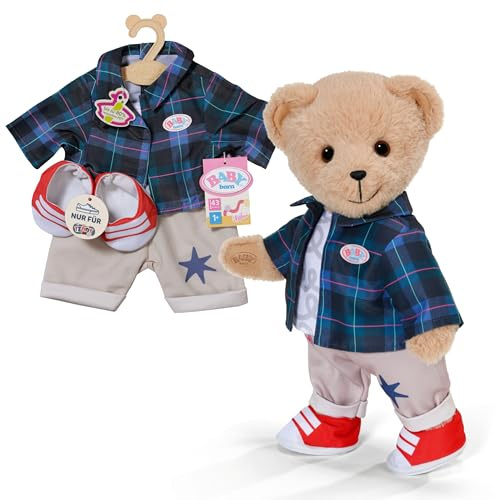 BABY born Conjunto Teddy con Chaqueta, pantalón y Zapatos 43 cm