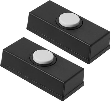 Homoyoyo 2pcs Retro Door Bell Push Button Wall Mounted Lighted Doorbell Button Replacement Switch for Classroom Home Garage Doorbell Components