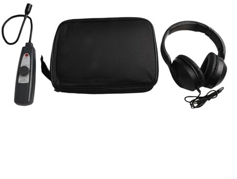 ZiStarlilife Detector de fugas ultrasónico con audífonos, detector de fugas de aire, buscador de ruido automotriz con auriculares para tuberías, aire acondicionado, detección de fugas de vidrio