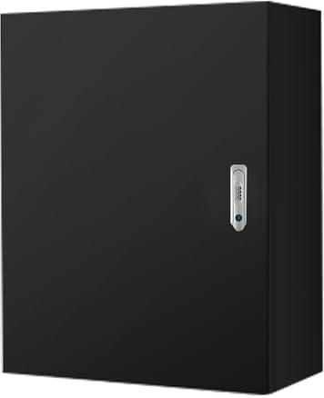 Boîtier de Protection for Station de Charge EV - Boîtier de Station de Charge Murale avec Plaque de Montage, Compatible avec la Plupart des Bornes de Recharge(Black,50 * 20 * 60cm)