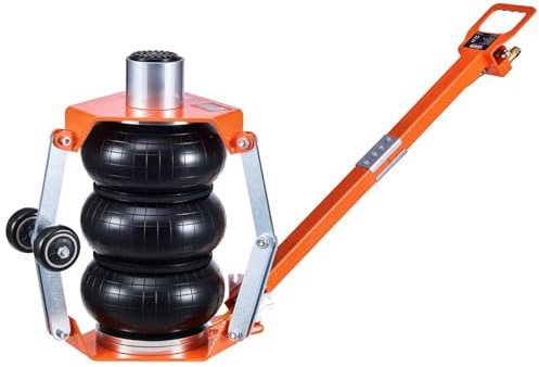 VEVOR Cric Pneumatico per Auto da 3 Tonnellate con Colonna Rialzata, Maniglia Regolabile e Tripla Sospensione Pneumatica, Altezza di Sollevamento da 145 a 410 mm, Cric Pneumatico per Auto, SUV