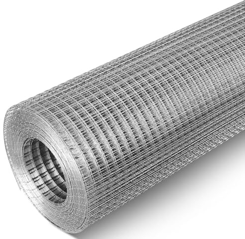 TUSON Hardware Cloth 1/2 inch 48 x 100 ft 19 Ga, Hot-Dip Galvanized After Welding, Chicken Wire Mesh Roll Hardware Mesh Welded Wire Fencing Chicken Garden Fencing