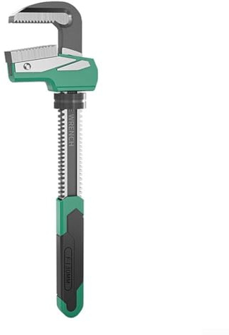 Ergonomisk rörnyckel av F-typ med tandad käke och smidig justeringsknapp, konstruerad av smidd stål för långvarig användning i rörklämsapplikationer (80 mm)